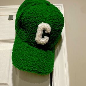 Used green adjustable cap